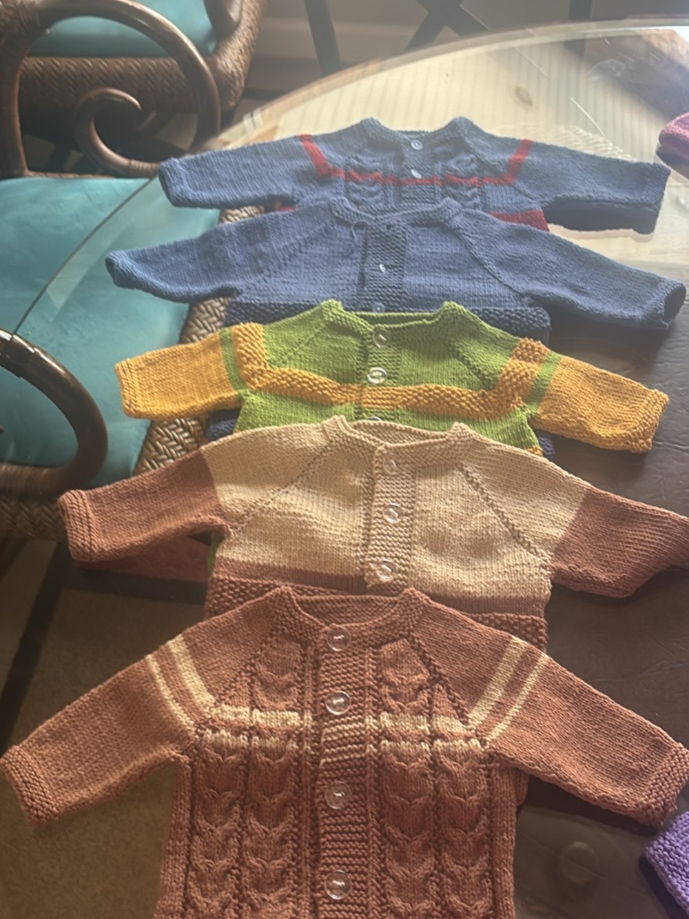 Hand-Knit Rose Cable Button Cardigan - Women